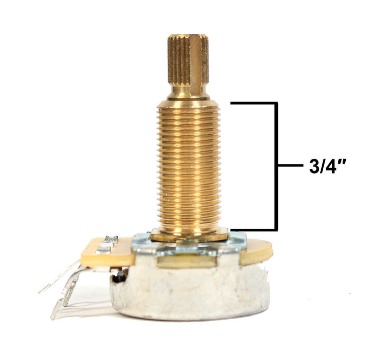 Genuine CTS,Split Shaft,A500K Audio Taper,Full Size,3/4" Long shaft Pot Potentiometer,vintage Gibson Les Paul LP Wire Custom,CTS#450GT69K504A2L,#CTS-08
