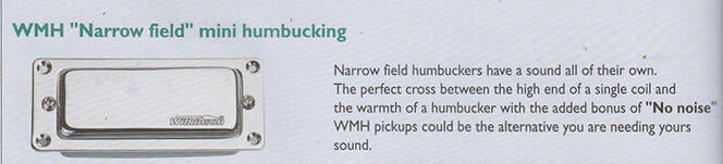Wilkinson WMH Mini Humbucker Pickup,Chrome Cover,with Metal Chrome Pickup Ring,Alnico