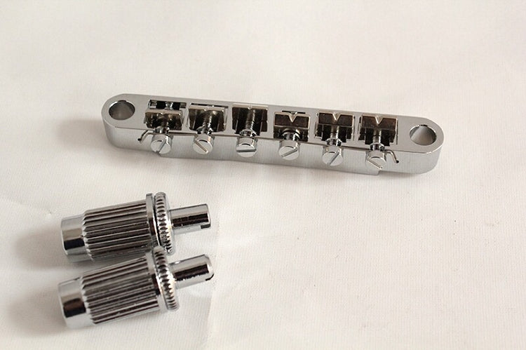 Chrome,vintage Single Spring style Tune-O-Matic Bridge for Les Paul guitar,Curved Bottom Base,#MTB-602CR