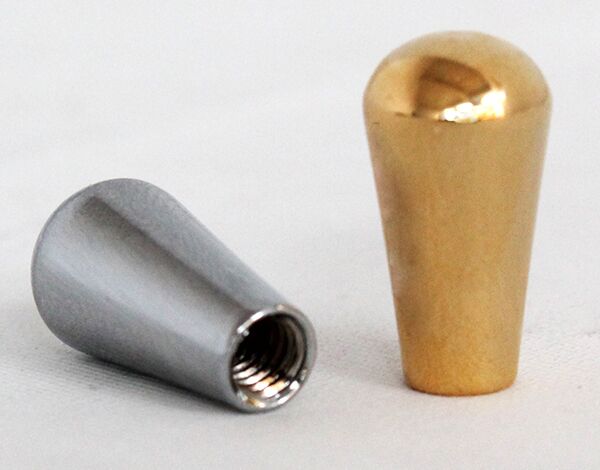 Metal LP style 3 way Toggle switch knobs tips,Metric thread, fit Asian Metric 3.3mm diameter thread,Chrome or Gold