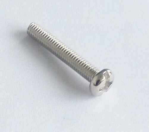 Pack 20pcs,Short Length18mm,Chrome Tele Neck Pickup surround Adjusting Height Screw,Diameter:2.80mm