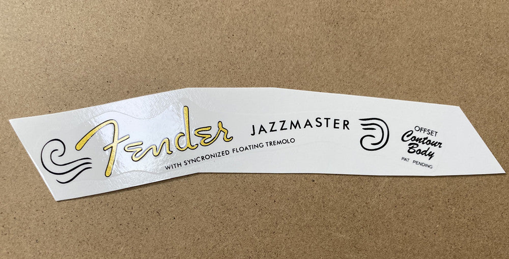Water Slide Decal Logo  Custom Jazzmaster for Fender Repair Restoration