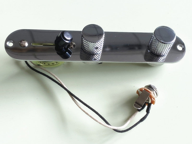 4 Way Tele Prewired Control Plate,US style Level switch,Alpha pots 250K,Japan NISSEI capacitor 0.047uF,Chrome