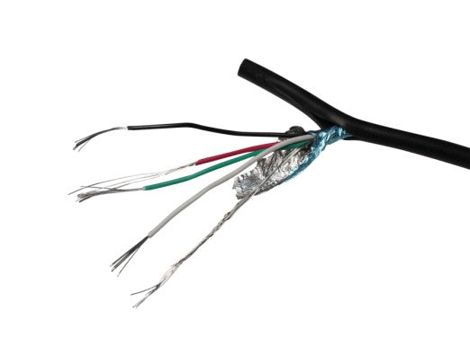 1 Meter (3.2Feet),4 Conductor foil Shielded Circuit Black PVC Wire