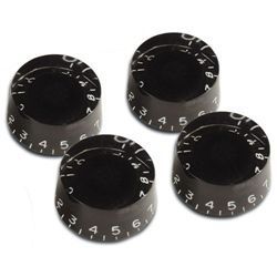 4 *Black Guitar Speed Knob for Les Paul,SG,335 NEW,Metric size