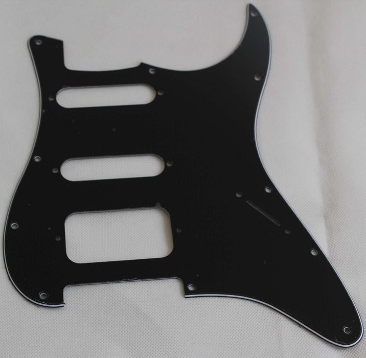 Stratocaster SSH pickguard 3ply Black fits fender,but no potentiometer mounting holes