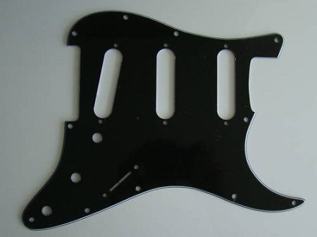 Stratocaster Standard pickguard 3ply Black fits fender new