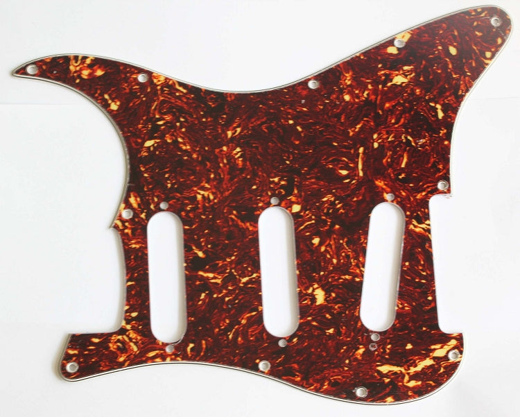 Stratocaster Standard pickguard,Brown Tortoise shell,New quality pearl,fits fender,but no potentiometer mounting holes,no level switche square hole