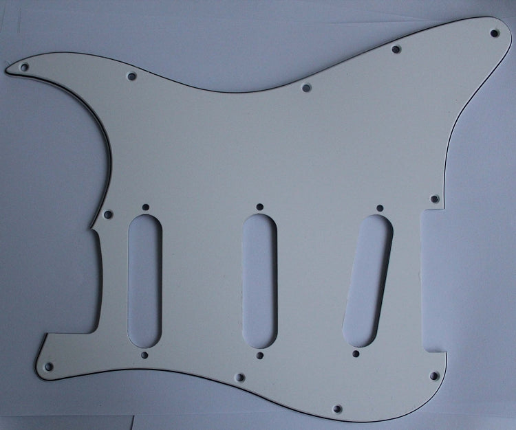 Stratocaster Standard pickguard,Parchment,fits fender,but no potentiometer mounting holes,no level switche square hole