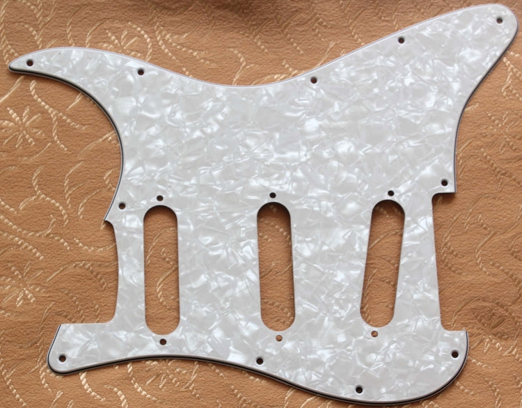 Stratocaster Standard pickguard,White Pearl,New quality pearl,fits fender,but no potentiometer mounting holes,no level switche square hole