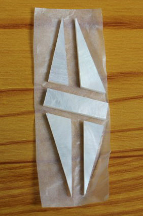 New 1.5mm(0.06 inch) thickness,Mother of Pearl Gibson Headstock inlay "Triangle" mark,Guitar Custom
