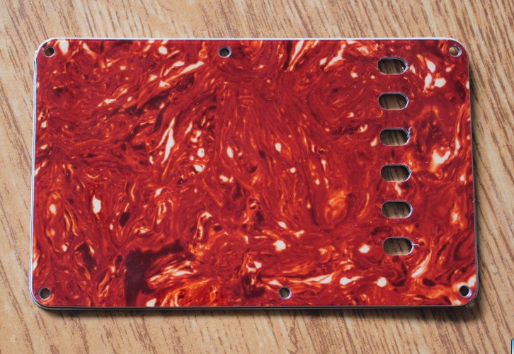 Red Tortoise Shell vintage Back Plate Tremolo Cover for Fender,#CC020