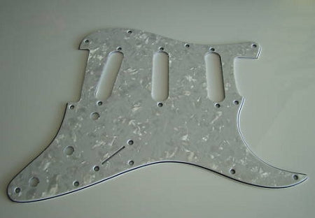 Stratocaster '62 pickguard 3ply White Pearl fits fender new,#V022